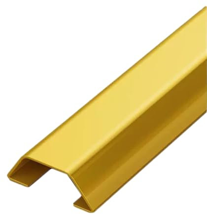 LYUCAYHQ Pasacables Suelo 100 * 4.2 * 1.5 cm Canaletas para Cables Protectores de Cables de Mascotas para Proteger Los Cables y Evitar Que Los Cables se Tropiecen para La Oficina, el Hogar(Gold)