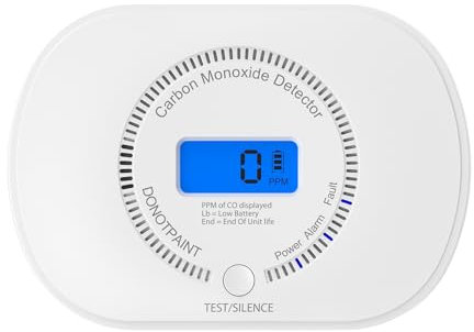 CPVAN Wireless Interlinked Carbon Moonoxide Detector for Home with 10-year Battery Life,EN 50291 Compliant,1 Pack,Model:FSI-3003