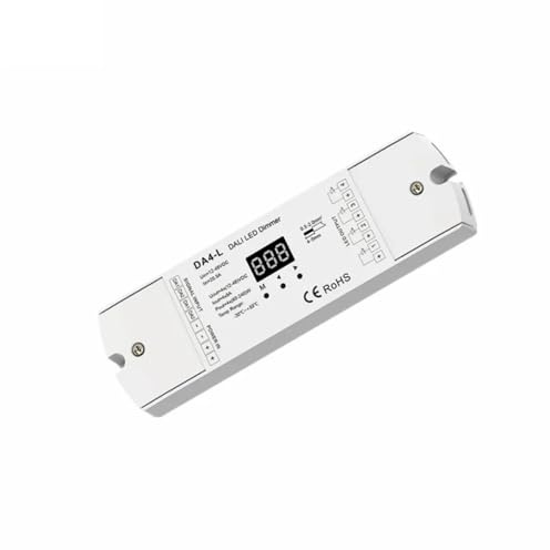 WHARGTSL DC12V-48V 36V 4CH*5A 12-48VDC Konstantspannung DALI Dimmer DA4-L PWM Dimmen 1-4 Kanal Dali Adresse for einfarbige LED-Streifen