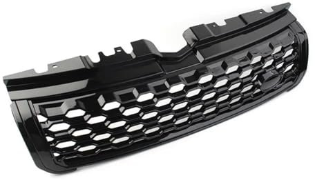 DZSQMLJG Rejilla Parachoques Rejilla Parachoques Delantero Coche Parrilla Superior Estilo Central para Land para Rover para Range para Rover para Evoque 2010-2018 Rejilla Radiador(Negro)