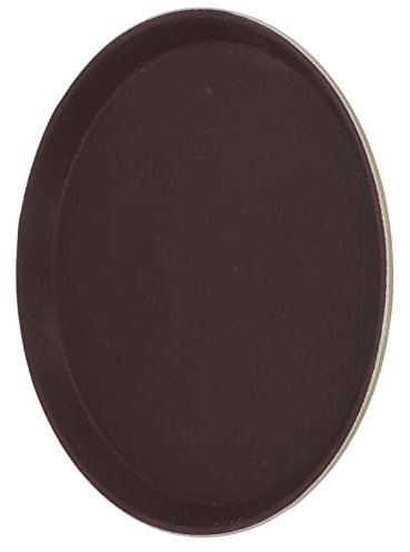 Plateau de Service Rond, Emballage Plate de café en Caoutchouc Non Glissant trempé (40 cm trempé (Cercle))