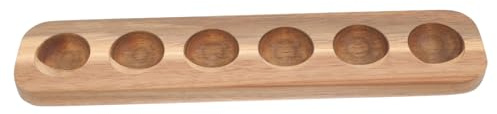 NUOBESTY Porta Uova in Legno a 6 Scomparti, Vassoio Robusto e Semplice per Conservare le Uova Sul Tavolo di Casa