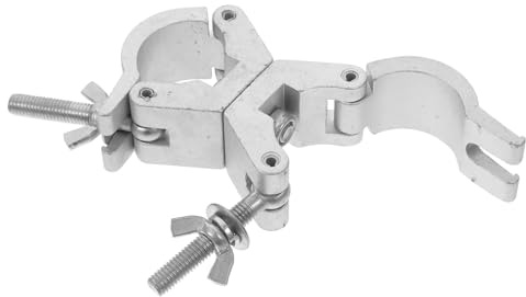 CIYODO Aluminum Alloy Double Ring Dj Light Clamp with Rotation Stage Lighting Truss Tube Hook for Secure Pole Mounting Versatile Stage Lighting Accessories for Performances and