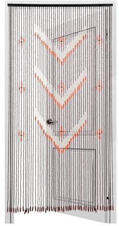 whsiodj Bambus Perlen Vorhang Türvorhang 190x90cm Handgefertigt Raumteiler Natürliche Bambus Holzperlen 52 Schnüre Sichtschutz Deko Boho Vintage Stil für Wohnzimmer Schlafzimmer Küche Badezimmer