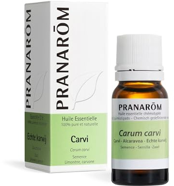 PRANAROM Aceite Esencial Alcaravea BIO 5 ml – Digestión AEQT 100% Puro | 100% puro y quimiotipado AEQT. Rica en carvona, favorece la digestión saludable y el bienestar.