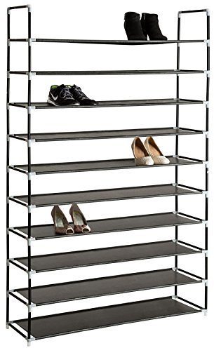 TecTake Scaffale scarpiera a ripiani portascarpe porta scarpe armadio mobile - disponibili in diverse misure - (10 ripiani | no. 402106)