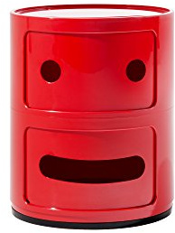 Kartell Componibili Container neutral, Kunststoff, Rot, 32 x 32 x 40 cm