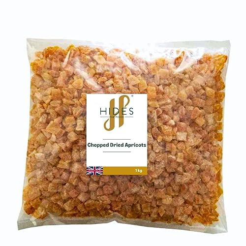 Hides Fine Foods - Chopped Dried Apricots 1kg - Suitable for Vegetarians - Baking - Conserves - Granola - Breakfast - Snacking - Desserts - A Good Source of Iron and High in Fibre.