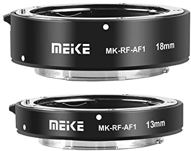 Meike MK-RF-AF1 13mm + 18mm Metall AF Vollrahmen Makro Extension Tube Adapter Ring Kit für Canon EOS-R Series Kameras Canon RF Mount Kameras EOS-R EOS-RP