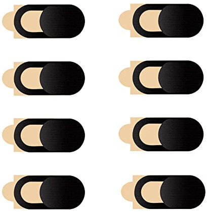 JeoPoom Webcam Abdeckung[8 Stück], Ultra Dünn Webcam Cover, Slide Kameraabdeckung Schutz Ihrer Privatsphäre Online, Kamera Abdeckung für Computer Laptop, MacBook Pro, Smartphone, PC