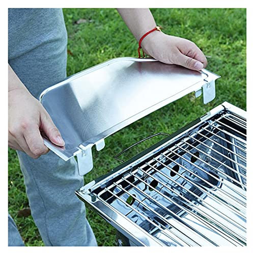 Barbecue A Carbonella Mini Pocket BBQ Grill Portatile Portable in Acciaio Inox BBQ Grill Pieghevole BBQ Grill Grill Accessori per Barbecue per Uso Domestico Barbecue Portatile (Color : Type2 Silver)