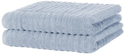 Merana Oslo Handtuch Set | schnelltrocknend, weich & fusselfrei | Frottier Luxus Qualität | 100% Baumwolle Frottee | Oeko-TEX | 590 GSM | Badetuch & Duschtuch | Hellblau (2 x Duschtücher 70x140cm)