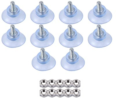 10 Stück Gummi Saugnapf für Glastischplatten mit M6 Schraube