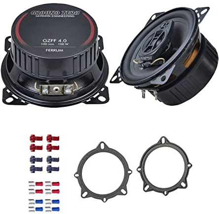Ground Zero Auto Lautsprecher Boxen GZFF 4.0 200 Watt 10 cm 2 Wege Koax passend für BMW 3er E90 E91 2005-2012 Türen vorne