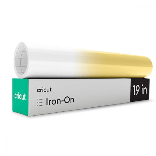 Cricut Iron-On mit UV-aktivierter Farbveränderung | Weiß <->Yelow | 30,5cm x 48cm (12 x 19) | Wärmeübertragungs-Vinylrolle (HTV) | Für alle Cricut-Schneidemaschinen