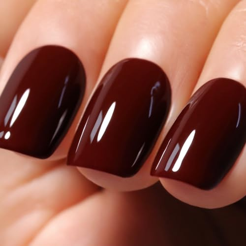 Ozzeal Soak-Off Gel-Nagellack, LED-UV-Dunkelkastanienrot, 15 ml, Kunst & DIY, für Anfänger, Salon & Zuhause