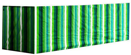 Timizi Balkon Sichtschutz 80x900cm, Blickdicht Balkon-Verkleidung Wind- und Wasserfest UV-Beständig Zaun Sichtschutz für Balkongeländer Terrasse & Garten. - Grün und weiß