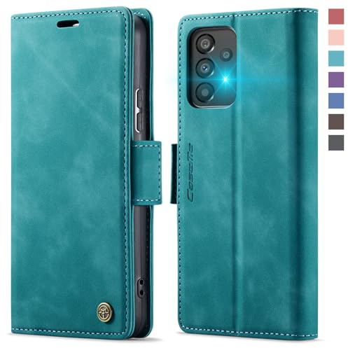 XYGLOW Handyhülle für Samsung Galaxy A53 5G Hülle Klappbar Premium PU Lederhülle Klapphülle【RFID Schutz】 Kartenfach Standfunktion Schutzhülle für Samsung A53 5G Flip Case Wallet Tasche Cover, Grün