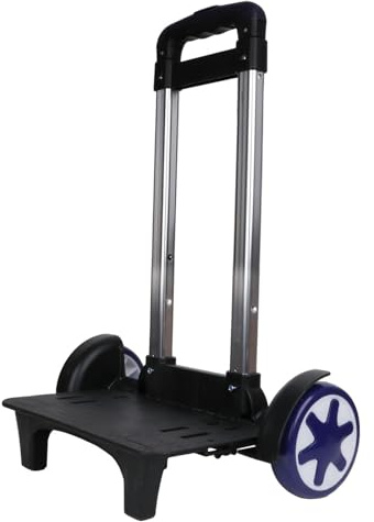 Perfeclan Carro de Equipaje con Ruedas para Mochila, Carrito de Mano Compacto y portátil, Color Negro, Carrito con Ruedas para Mochila, Hombres