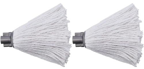 ADDIS Cotton Mop Refill, Graphite/Metallic,White (Pack of 2)