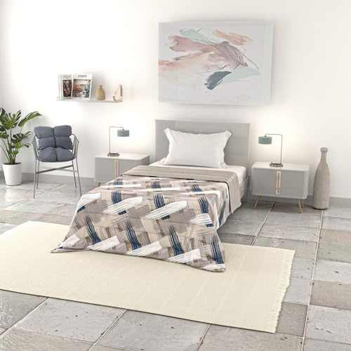 Trapuntino Estivo Linea BASIC Made in Italy Copriletto Stampato in Morbida Microfibra - Trapunta Primavera Estate Mezza Stagione - Pennellate, Piazza e mezza 200x240cm