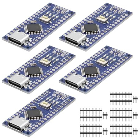 Nano Module de carte de développement compatible avec Arduino, avec type C USB Port, puce CH340G, 5V/16MHz Microcontroller(5PCS)