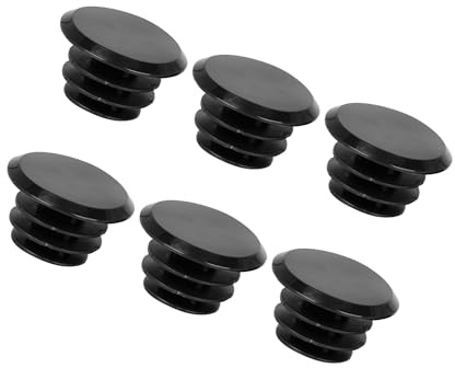 Motoforti 6pcs Bike Handlebar Bar Plastic End Plugs Caps Locking Grip Black Long-lasting