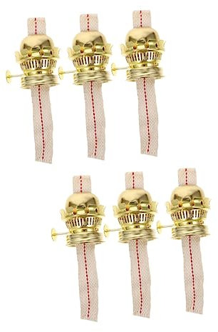 Mikinona 6 Sets Petroleumlampe Versorgung Aluminiumlegierung Öllampe Docht Für Vintage Leuchten