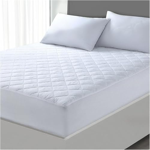 Dreamzie Quilted Mattress Protector, up to 40 cm - Deep Fitted Double Mattress Cover - Oeko-tex and Breathable - Not Waterproof (King - 150 x 200 + 40 cm)
