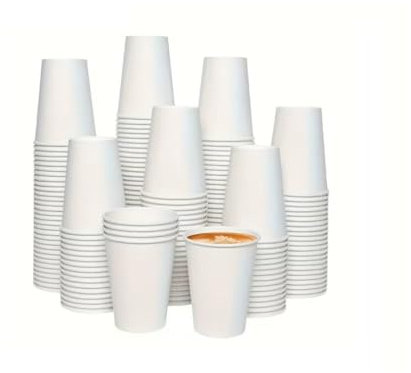Paper Cups Disposable Single Wall White Coffee Drinking Cup for Hot and Cold Drinks Espresso Cappuccino and Tea Perfect for Home Office Cafe Work Parties Great for Serving Drink Samples 12oz (50 Pk)