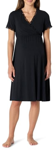Amazon Essentials Damen Nachtwäsche-Umstands- und Stillhemd aus weichem Modal, Schwarz, M