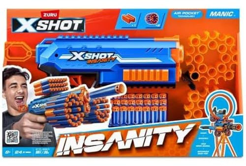 Zuru XSHOT Insanity Ragefire Spielzeugpistole, 24 Dartpfeile