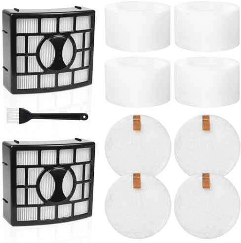 Spofan Filter Replacement for Shark NV801UKT NZ801UKT NV801UK NV620 NV680 | NZ801UKTBK NV681 NV682 NV683 NV800 NV801 NV803 UV810 AZ910 AX910 Lift Away Vacuum 2 HEPA, 4 Foam + Felt Filter