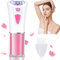 Depiladora facial, depiladora inalámbrica para vello facial con luz LED, mini depiladora eléctrica para mujeres, cara, bikini, piernas, brazos