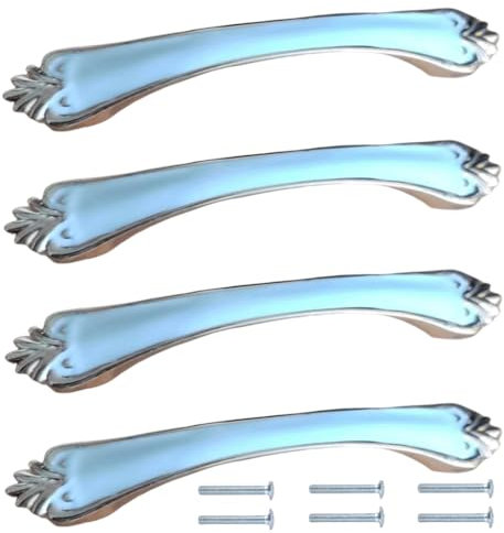 SANCHAKOU Küchengriffe 4Er-Pack Retro-Griffe Für Möbel Schranktüren Kleiderschränke Schubladen Schrankgriffe Hardware-Griffe 728-96 Mm Porzellan Weiß