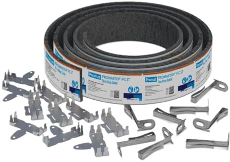 Promat PROMASTOP®-FC ST collarín intumescente multidiámetro (sustituye a PROMASTOP®-UCE) – EI120, rollo 2,25 m cortable a medida para tuberías PVC/PP/PE hasta Ø 200 mm pared y techo