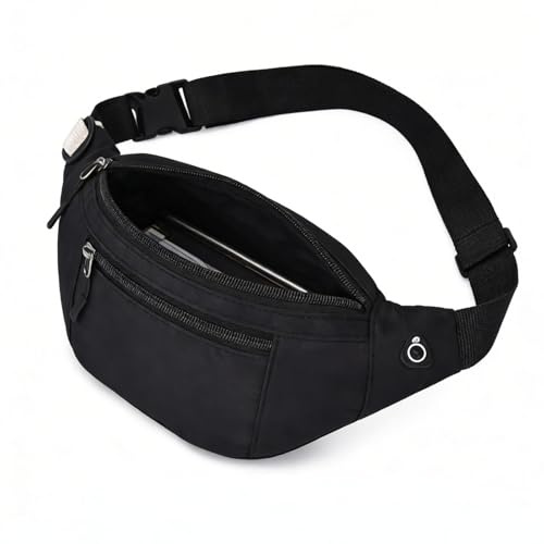 Alpseek Bauchtasche Vielseitige wasserdichte Hüfttasche Brusttasche Bum Bag Verstellbare Gurt Gürteltasche für Radfahren Laufen Klettern für Männer und Frauen (Schwarz)
