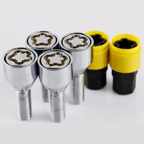 NUOSDEX Compatibile con Alfa per Romeo per 4C 2013 2014 2015 2016 2017 2018 2019 2020 M12X1.25 Steel Wheel Lock Locking Lug Bolts 28mm Shank Wheel Steel Lug Bolts Auto Ruota Bulloni