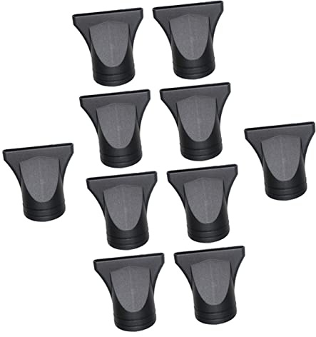 HAMPPLIES Ugelli Concentratori per Chioma Lisci e Luminosi 10 Pezzi per Asciugacapelli Accessori per Styling in Pp e PC Nero