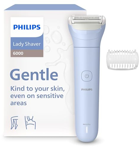 Philips Lady Shaver Series 6000 - Cordless, Wet & Dry Electric Shaver, 3-Blade Shaving System, for Legs & Body, 80 Mins. Runtime, Model BRL127/00
