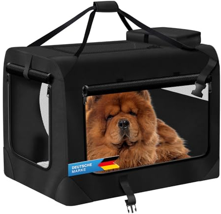 Hundtransportbox Djur Hundbox Transportväska hopfällbar Hundväska Husdjurstransport Andningsbar & Vattenavvisande för hundar & katter (XL - 82x60x60 cm)