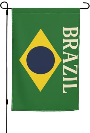 Drapeau du Brésil imprimé pour toutes les occasions pour jardin, toutes saisons, décoration de cour pour patios
