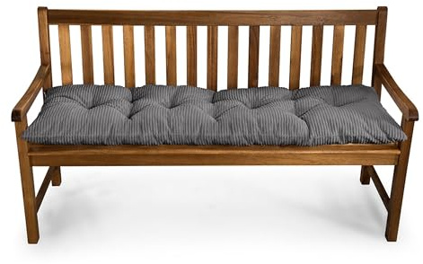 Gutekissen® Bankauflage - Sitzkissen Outdoor & Indoor - Bankpolster - Made in EU, LSL - Dunkelgrau 120x40