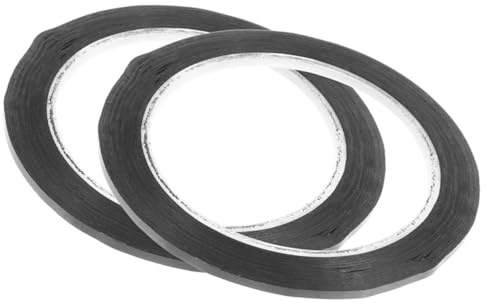 Levemolo 2 Rollen Positionsband für Violine aus Pet Wiederverwendbares Schwarzes Aufkleber Klebeband für Anfänger Geigenband für Violin Lernübungen und Griffbrett Positionierung
