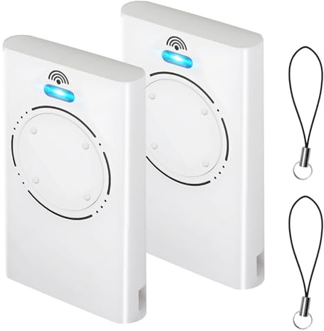 Lot de 2 Télécommandes Porte de Garage 868 MHz 4 Canaux Universelles : DC 3 V Contrôle RF Sans Fil Portée 30-100 m ≤ 1 A, Compatible avec XT4 868 SLH LR XT2 868 SLH LR DL2 868 SLH, Récepteur à Fréquen