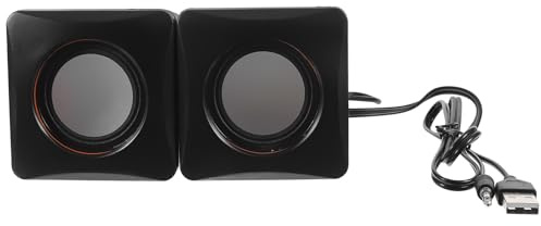 Alipis Mini Altavoces USB para Ordenador de Sobremesa Altavoces de Escritorio Compactos Cable USB Mini Altavoz Portátil para PC y Portátil Sonido Estéreo de Graves Profundos