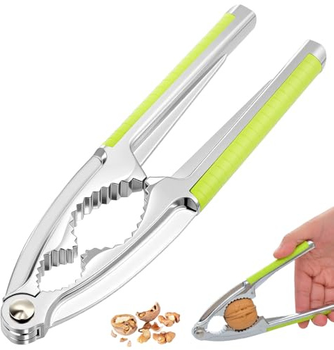 Nut Cracker Tool - Heavy Duty Walnut Nutcracker Opener | Rust-Resistant | Anti-Warp | Metal Nutcracker for Walnuts, Hazelnuts, Almonds, Pecans & Pistachios, Non-slip Handle