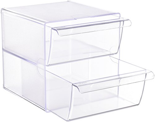 File 2000 6702 CSTP — Großer Würfel-Organizer mit 2 Schubladen aus Kunststoff