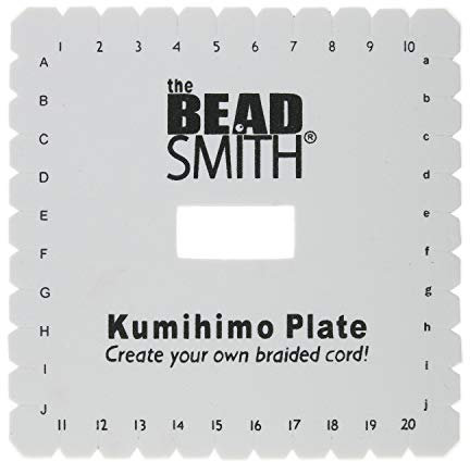 The Beadsmith Square Kumihimo Disk, 6 inch Diameter, 3/8” Thick Dense Foam, Jewelry Tools for Braiding, Box of 10 disks