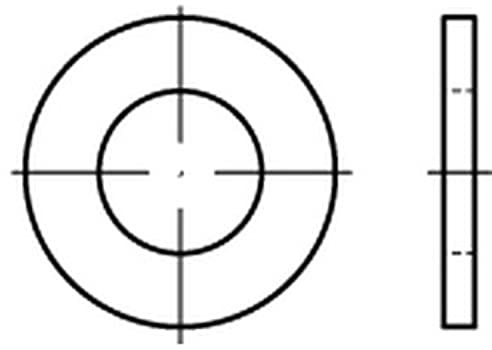 10 Edelstahl V4A Unterlegscheiben DIN 125 A4 140HV Form A 37 Ø M36